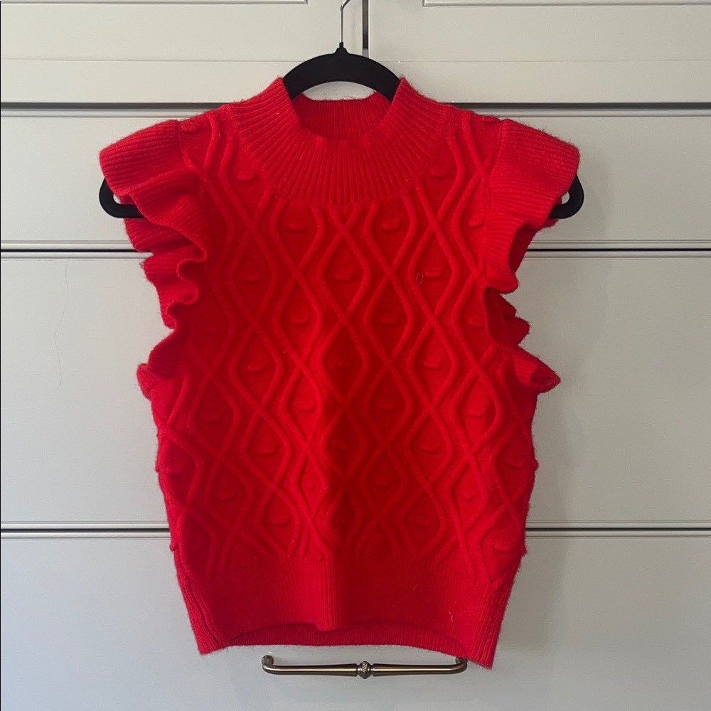 Le Lis red sweater top size S